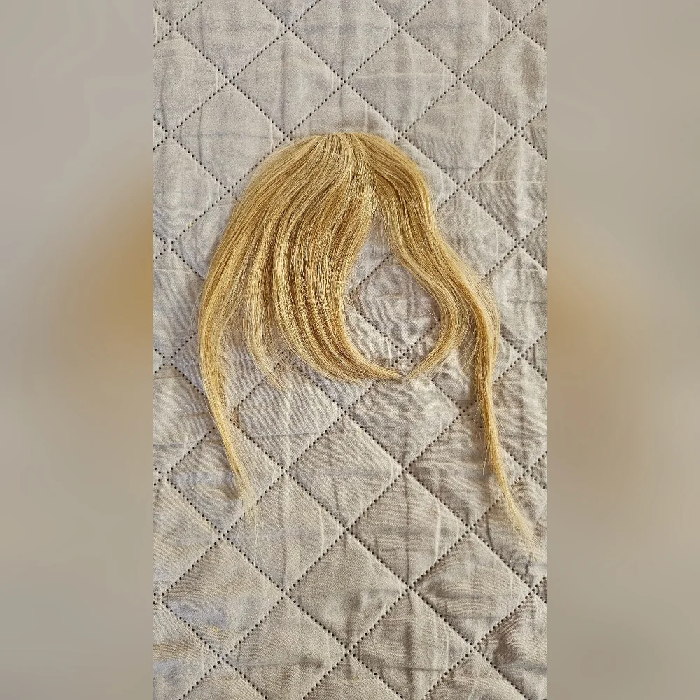 New Clip-on bangs,  blonde bangs, hair piece,  women's accessories